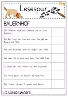 Vorschau - Arbeitsblätter - Mini-Lesespur Bauernhof (1. Klasse) - Seite 3