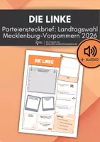 Vorschau - Arbeitsblätter - Die Linke Partei-Landtagswahl Mecklenburg Vorpommern 2026 (+ Audioaufnahme) - Deckblatt