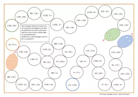 Vorschau - Spiele - Multiplikation und Division Ganzer Zahlen: Lernspiel Schlangenhaut - Deckblatt