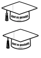 Vorschau - Arbeitsblätter - Graduation Cap / Absolventenhut / Abschiedsgeschenke / Willkommen - Seite 2