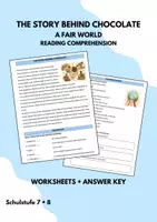 Vorschau - Arbeitsblätter - A FAIR WORLD Reading Comprehension Chocolate (More 4 Unit 10) - Deckblatt