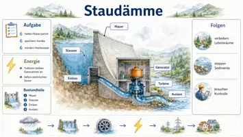 Vorschau - Arbeitsblätter - Arbeitsblatt "Staudamm" + Onlineübung & MP3 + Infografik - Seite 2