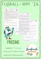 Vorschau - Arbeitsblätter - FREEBIE - diff. Lesetext zur Kritik an der Fifa - Deckblatt
