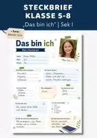 Vorschau - Arbeitsblätter - Steckbrief Klasse 5 6 7 8 | Das bin ich Vorlage | Kennenlernen neue Klasse 5-8 | Sek I - Deckblatt