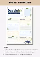 Vorschau - Arbeitsblätter - Steckbrief Lehrer & Lehrerin "Das bin ich" | Kennenlernen Steckbriefvorlage Schulstart Sek I | Lehrkraft Kennenlernen Schuljahresstart - Seite 2