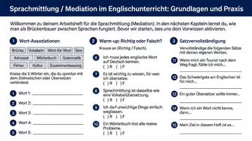 Vorschau - Arbeitsblätter - Sprachmittlung Englisch-Deutsch Arbeitsheft PLUS Lernposter - Seite 1