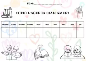 Vista previa - Hojas de trabajo - COPIO L'AGENDA DIARIAMENT ✏️📖 (registre mensual) - Portada