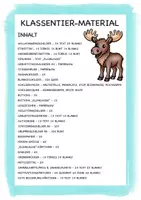 Vorschau - Mal- und Bastelvorlagen - Klassentier Materialpaket "Elch" / Elchklasse (inkl.Clipart!) - Seite 1