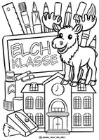 Vorschau - Mal- und Bastelvorlagen - Klassentier Materialpaket "Elch" / Elchklasse (inkl.Clipart!) - Seite 2