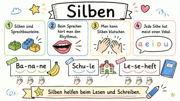 Vorschau - Arbeitsblätter - Arbeitsblatt "Silbe" + Onlineübung & MP3 + Infografik - Seite 1