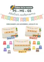 Aperçu - Jeux - L'ordre des sacs – Atelier autonome de numération (PS-MS-GS) | Ordonner les nombres jusqu'à 10 | Rentrée - Page de couverture