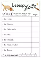 Vorschau - Arbeitsblätter - Mini-Lesespur Schule (1. Klasse - "druckfreundlich") - Seite 2
