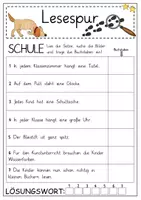 Vorschau - Arbeitsblätter - Mini-Lesespur Schule (1. Klasse - "druckfreundlich") - Seite 3
