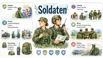 Vorschau - Arbeitsblätter - Arbeitsblätter "Soldat" + Lösung & MP3 + Infografik - Seite 3