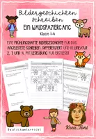 Vorschau - Arbeitsblätter - Bildergeschichte „Ein Waldspaziergang“ – Angeleitetes Schreiben im Frühling (Deutsch Klasse 1, 2, 3, 4) - Deckblatt