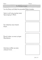 Vorschau - Arbeitsblätter - Bildergeschichte „Ein Waldspaziergang“ – Angeleitetes Schreiben im Frühling (Deutsch Klasse 1, 2, 3, 4) - Seite 3