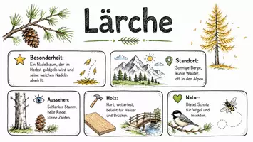 Vorschau - Arbeitsblätter - Arbeitsblätter zum Thema "Lärche" + Lösung & MP3 + Infografik - Seite 1
