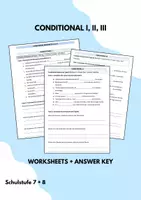 Vorschau - Arbeitsblätter - Conditional 1 2 3 / If Clauses Worksheets - Deckblatt