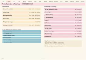 Vorschau - Lehrpläne/Lehrermaterial - Digitaler Lehrerkalender / Lehrerplaner 26/27 (NRW) - verlinktes PDF für GoodNotes & Co. - Seite 3