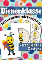 Vorschau - Mal- und Bastelvorlagen - Bienenklasse - Wand- und Türdeko | Klassenraumdekoration (Klassentier) - Deckblatt