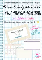 Vorschau - Lehrpläne/Lehrermaterial - Digitaler Lehrerkalender / Lehrerplaner 26/27 (NRW) - verlinktes PDF für GoodNotes & Co. - Deckblatt