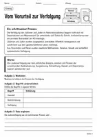 Vorschau - Arbeitsblätter - Judenverfolgung im Nationalsozialismus - Seite 1