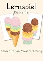 Vorschau - Spiele - Lernspiel Eiscreme | Fördermaterial Konzentration & Wahrnehmung | Kindergarten Vorschule Grundschule - Deckblatt