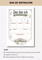 Vorschau - Arbeitsblätter - Wimpel Steckbrief Klasse 5 6 7 8 | Das bin ich Steckbrief | Vorlage Kennenlernen neue Klasse 5-8 | Sek I - Seite 2