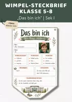 Vorschau - Arbeitsblätter - Wimpel Steckbrief Klasse 5 6 7 8 | Das bin ich Steckbrief | Vorlage Kennenlernen neue Klasse 5-8 | Sek I - Deckblatt