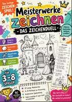 Vorschau - Stundenentwürfe - Meisterwerke zeichnen – Kommunikationsspiel mit lustigen Bildkarten | DaZ, Deutsch, Kunst & Teamarbeit - Deckblatt