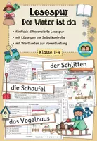 Vorschau - Arbeitsblätter - Lesespur - Der Winter ist da (Klasse 1-4) - Deckblatt