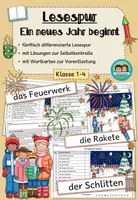 Vorschau - Arbeitsblätter - Lesespur: Silvester Neujahr - Ein neues Jahr beginnt (Klasse 1-4) - Deckblatt