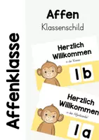 Vorschau - Poster - AFFENKLASSE - Klassenschild - Deckblatt