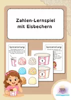 Vorschau - Spiele - Zahlen-Lernspiel mit Eisbechern - Deckblatt