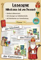 Vorschau - Arbeitsblätter - Lesespur - Der Nikolaus ist zu Besuch (Klasse 1-4) - Deckblatt
