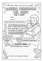 anteprima - Altro tipo di materiale - Pagella del papà da stampare - Festa del papà - Pagina 1