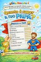 anteprima - Altro tipo di materiale - Pagella del papà da stampare - Festa del papà - Pagina di copertina