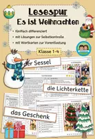 Vorschau - Arbeitsblätter - Lesespur - Es ist Weihnachten (Klasse 1-4) - Deckblatt