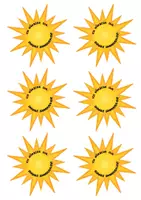 Vorschau - Mal- und Bastelvorlagen - Sommerferien Sonne - Geschenk zum Zeugnis - - Seite 1
