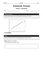 Vorschau - Arbeitsblätter - Arbeitsheft Dreisatz - Deckblatt