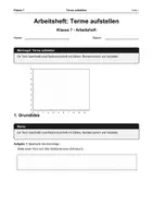 Vorschau - Arbeitsblätter - Arbeitsheft Terme aufstellen - Deckblatt