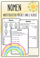 Vorschau - Unterrichtsreihen - Nomen entdecken - Arbeitsblätter für die 1./2. Klasse - Deckblatt