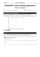 Vorschau - Arbeitsblätter - Arbeitsheft Lineare Gleichungssysteme - Deckblatt