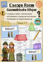 Vorschau - Arbeitsblätter - Escape Room - geometrische Körper (Klasse 2-3) - Deckblatt