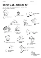 Vorschau - Arbeitsblätter - Handy aus Sommer an Ferien Bucketlist - Deckblatt