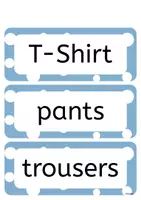 Vorschau - Bildkarten - CLOTHES - Wortkarten zum Thema "clothes" - Seite 1