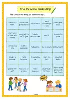 Vorschau - Arbeitsblätter - Sommerferien-Bingo After the Summer Holidays - Seite 3