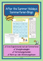 Vorschau - Arbeitsblätter - Sommerferien-Bingo After the Summer Holidays - Deckblatt