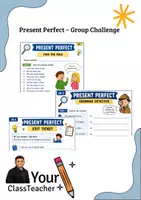 Vorschau - Arbeitsblätter - Present Perfect – Group Challenge - Deckblatt
