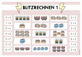Vorschau - Spiele - Einmaleins | Blitzrechnen - Freiarbeit Klasse 2 - Seite 1